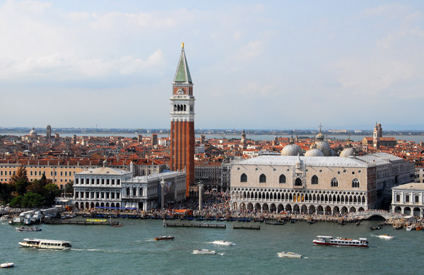 The Campanile of St. Mark's and the Doge's Palace seen from San Giorgio Maggiore