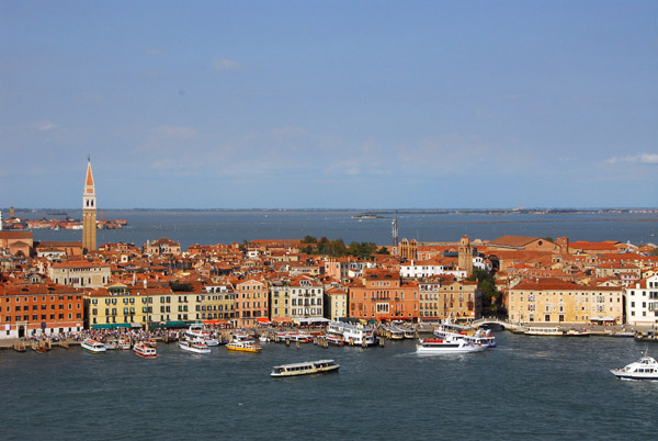 Eastern Venice with the bell tower of San Francesco della Vigna