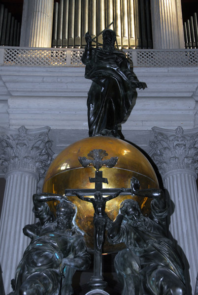 Bronze  Christ as Salvador Mundi Supported by the Evangelists by Giralomo Campagne, 17th C. San Giorgio Maggiore
