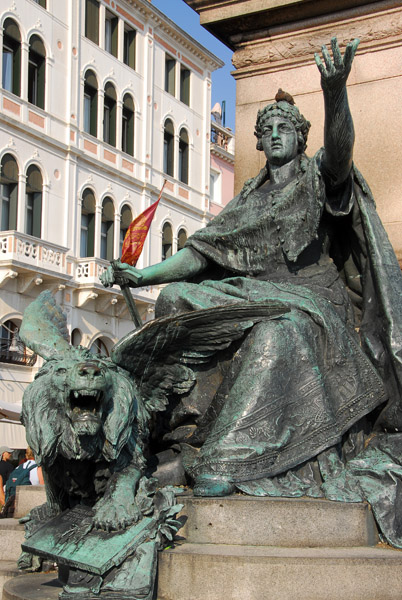 Part of the 1887 Victor Emmanuel Monument in Venice