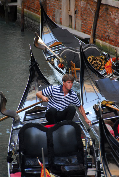 Venetian Gondolas in the Rio San Moise