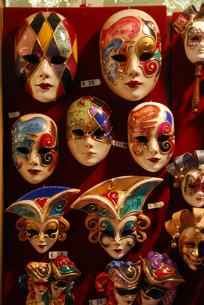 Souvenir Carnival masks in Venice