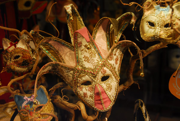 Hand-made Venetian patchwork Carnival Masks