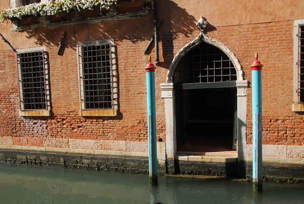 Most Venetian houses along the canals have doors that directly access the water