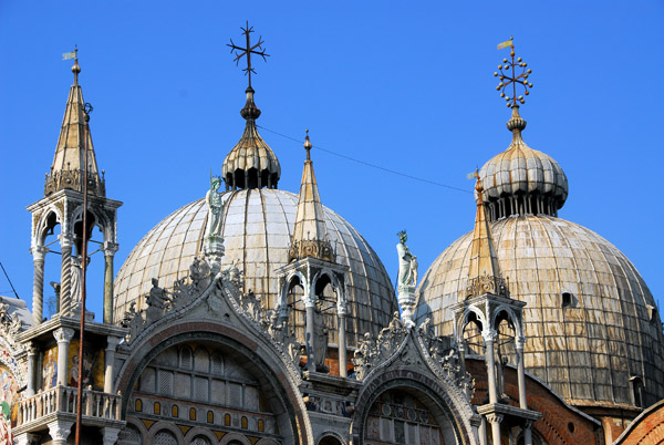 The domes of St. Mark's Basilica, Piazza San Marco, Venice