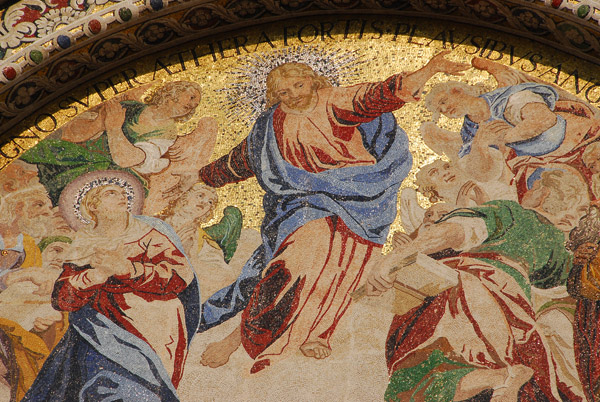 San Marco Mosaic - western façade lunette over the Portal of St.