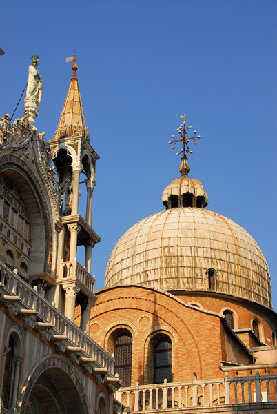 The exterior of one of the cupolas of St. Mark's Basilica