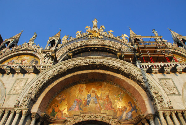 San Marco Mosaic - The Last Judgement over the main portal of western faade, 1836, by L. Querena