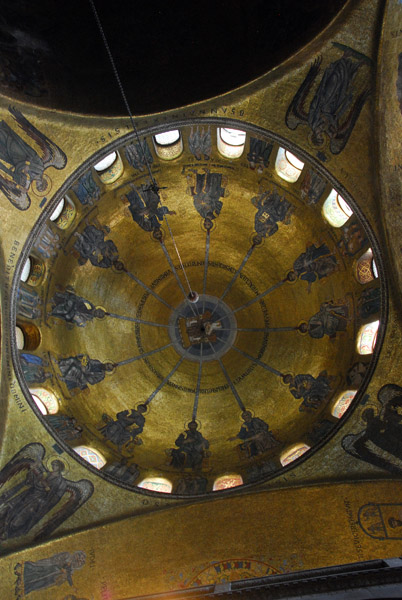 San Marco Mosaics - The Pentecost Cupola with the 12 Apostles