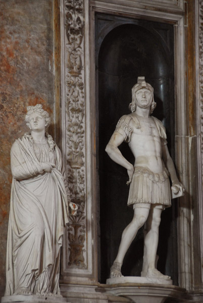 A pair of statues from the Tomb of Doge Marco Corner (1286-1368) by Nino Pisano