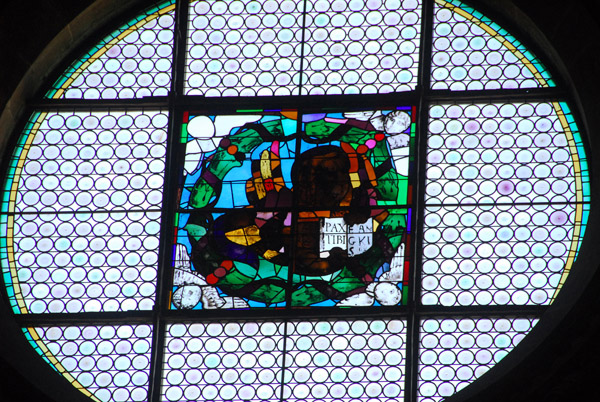 Round stained glass window, San Zanipolo
