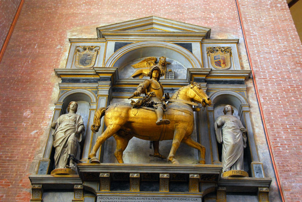 Tomb with an equestrian statue of condottiero Nicolo Orsini (1442-1510) Captain-General of Venice, San Zanipolo