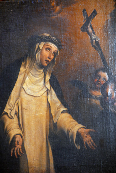 Painting of Saint Catherine of Siena (1347-1380), a Dominican theologian, San Zanipolo