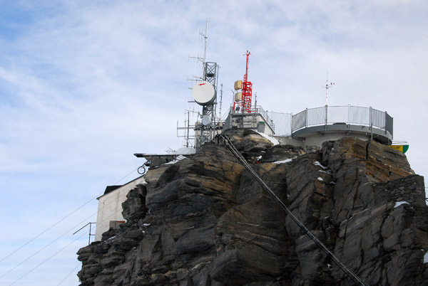 Mountain communications relay station above Cervinia