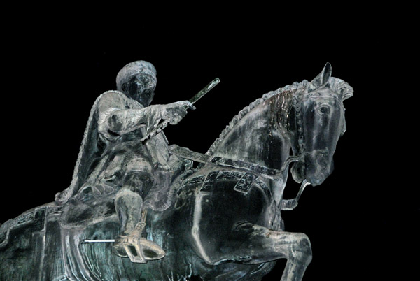 Equestrian statue in front of the Palazzo del Municipio (former ducal palace) Ferrara