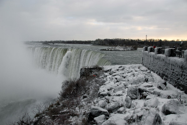 Edge of Horseshoe Falls, Niagara Falls, Ontario, winter