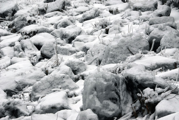 Ice from the mist of Niagara Falls