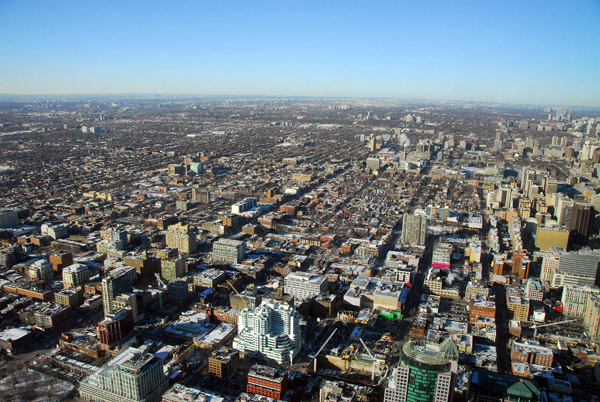 View NW from CN Tower, Toronto