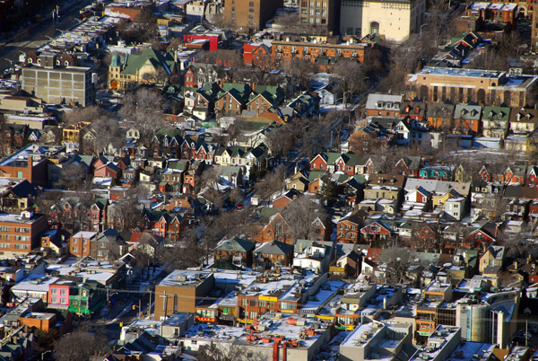 Residential area NW of CN Tower, Toronto