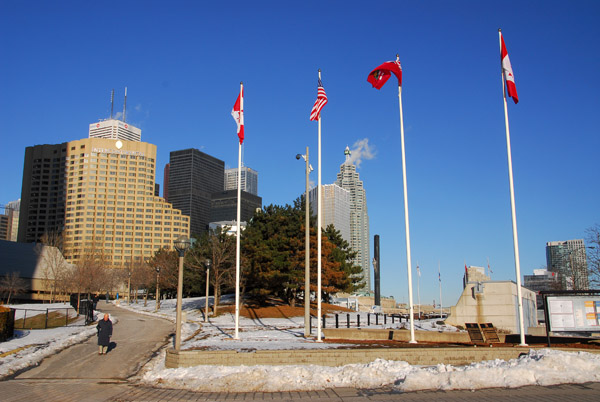 Park beneath the CN Tower, Toronto