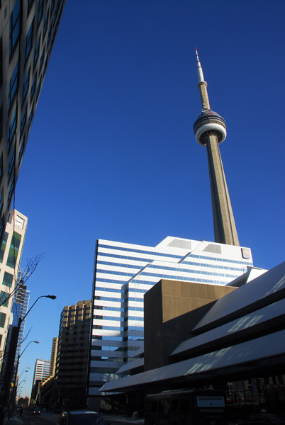 Front Street, Toronto, with CN Tower