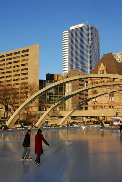 Ice rink, Nathan Phillips Square, Toronto