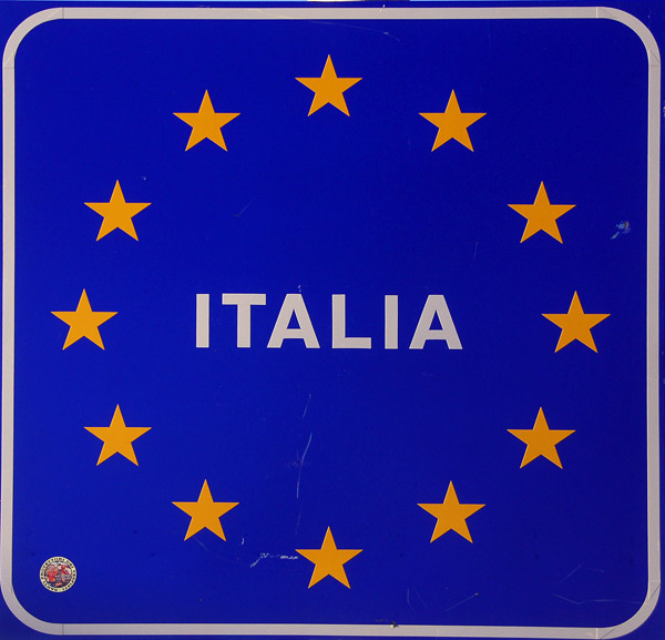 EU border sign - Italia