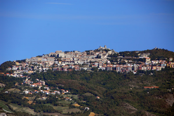 Monte Titano, San Marino, seen from San Leo