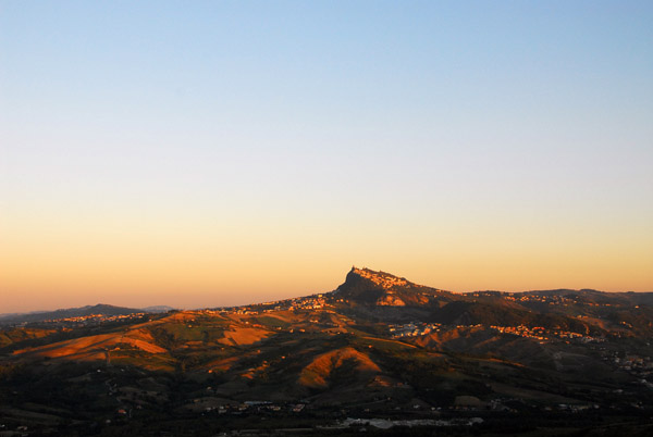 Sunset, San Marino, from Torriana Castle