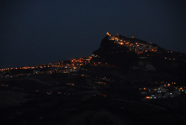 Monte Titano, San Marino, night