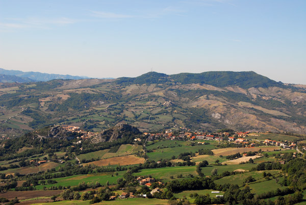 Apennine countryside around Pennabilli, Province of Pesaro e Urbino in the Italian region Marche