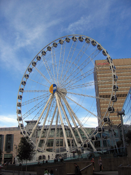 Ferris wheel, central Manchester