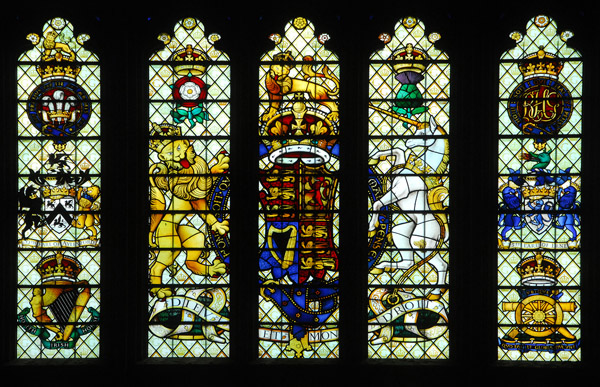 Stained glass window - Westminster Hall, Palace of Westminster, London (Parliament)