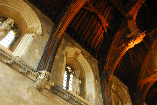 The roof of Westminster Hall dates from Richard II (1377-1399)