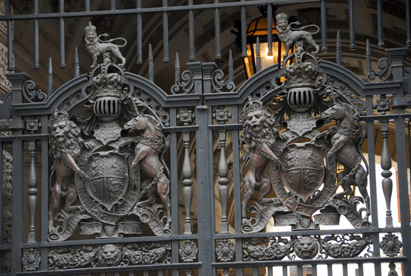 Ornate iron gate, Treasury Building, King Charles Street, Westminster SW1