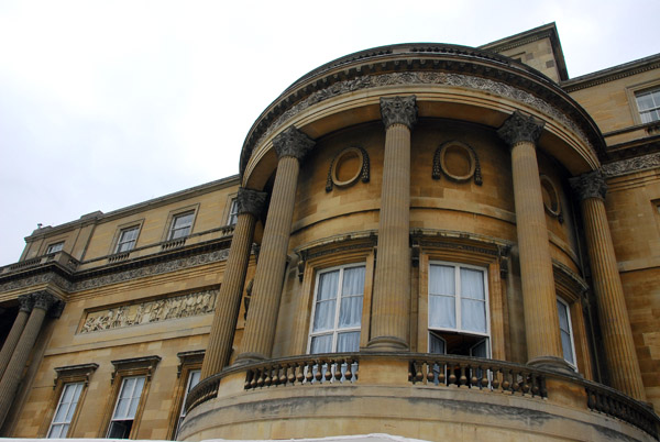 Rear facade of Buckingham Palace during Aug-Sep public opening