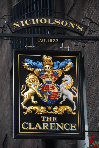 Pub sign - The Clarence, London