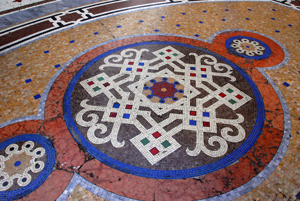 Decorative floor mosaic, Galleria Vittorio Emanuelle II, Milan