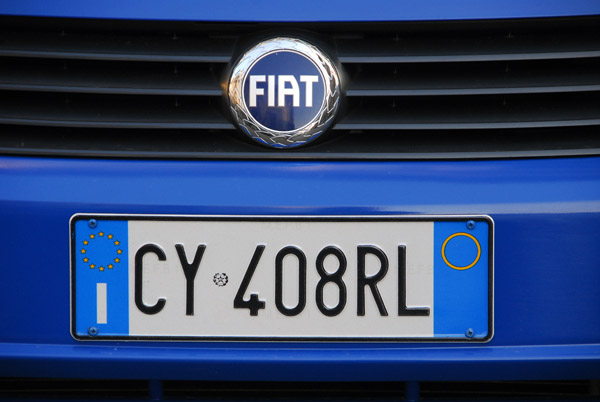 Italian license plate