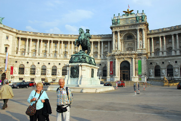 My parents at the Hofburg in Vienna