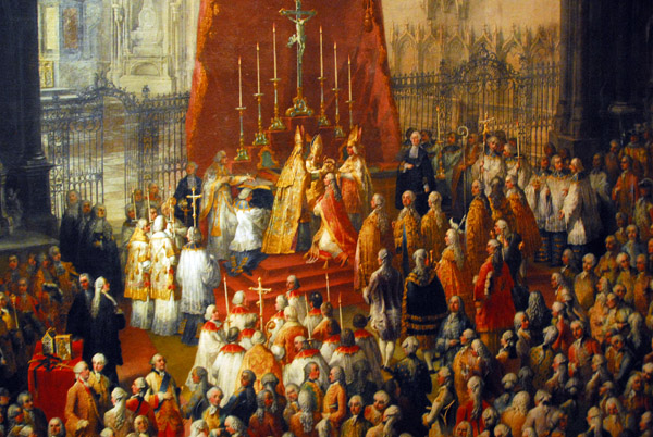 Painting of the coronation of Joseph II, Frankfurt 1764