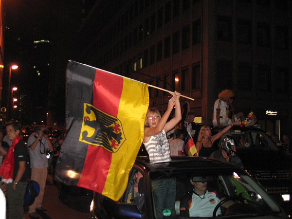 Germany semifinal victory party, Frankfurt