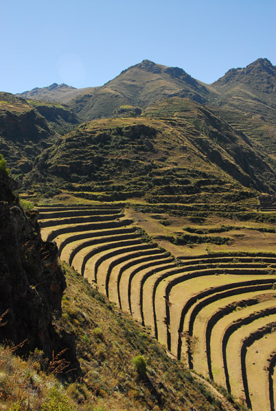 Terraces seen from the Inca tunnel entrance, Pisaq