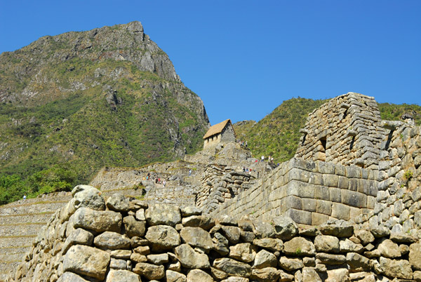 Looking up to the Hut of the Caretaker, Machu Picchu