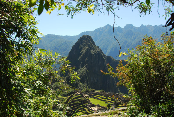 Machu Picchu from Inca Bridge trail