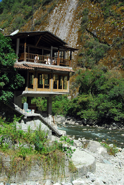 Restaurant along the river, Aguas Calientes