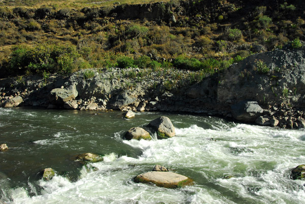 River along the Machu Picchu railroad