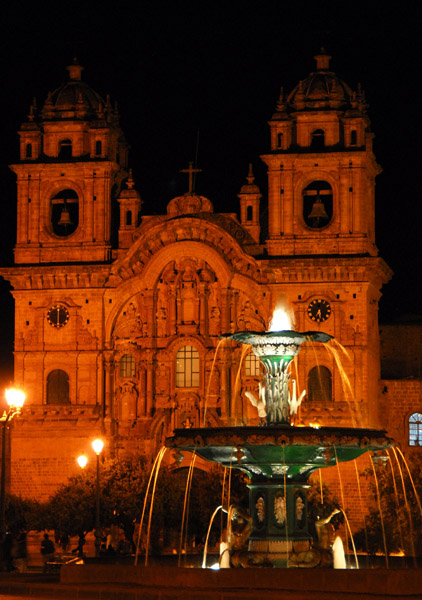 Jesuit Church at night, Cusco