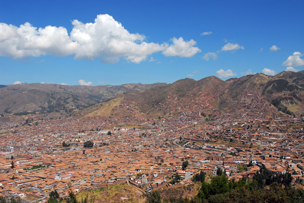 General view of Cusco from Sacsayhuamn