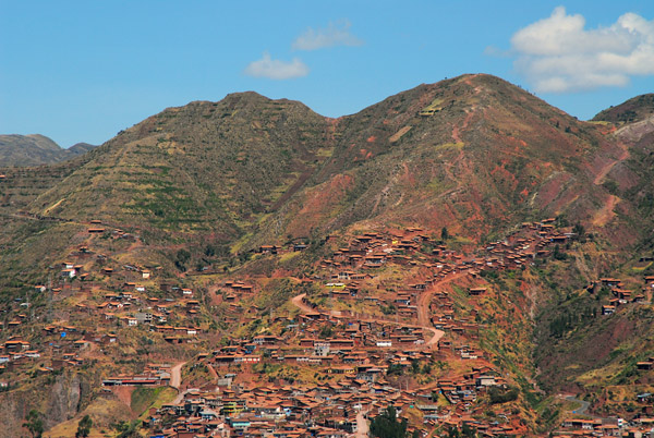 Hills of western Cusco from Sacsayhuamn